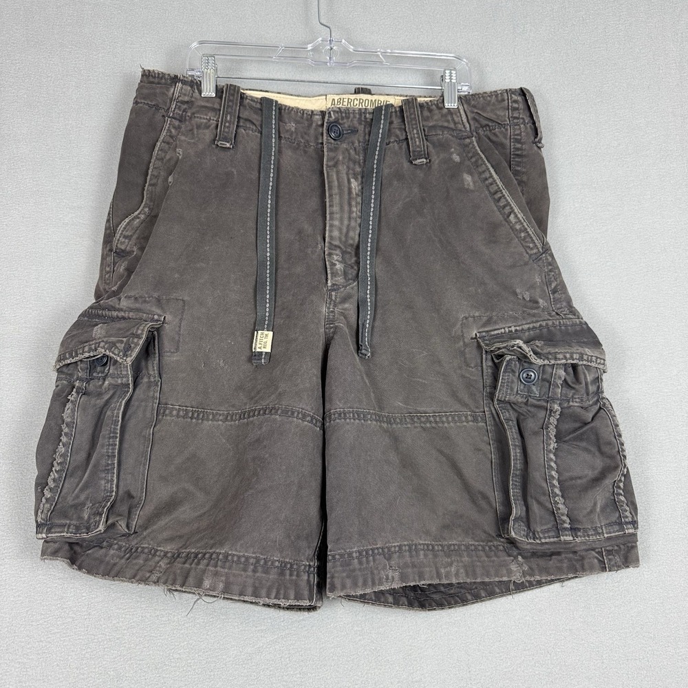 Vintage Abercrombie & Fitch Paratrooper Shorts Mens 36 Fatigue Y2K Military